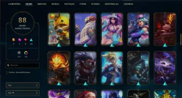 Conta prata 1 com 142 champs e 88 skins (MAIN ADC)