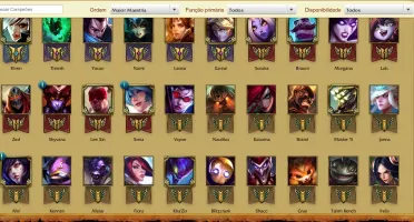 CONTA PRATA 4 COM BORDA GOLD, 143 SKINS E 115 CHAMPS
