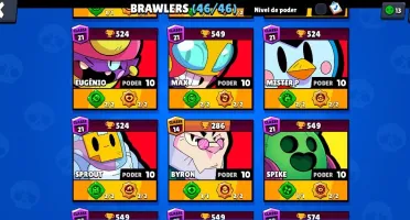 Conta Brawl Stars FULL (46/46) Todos poder 10 e acessórios