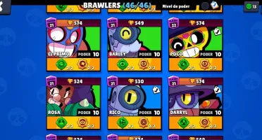 Conta Brawl Stars FULL (46/46) Todos poder 10 e acessórios