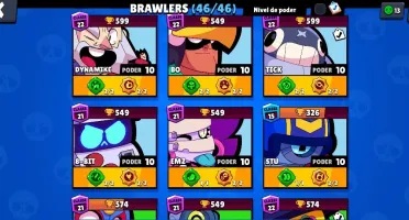 Conta Brawl Stars FULL (46/46) Todos poder 10 e acessórios