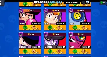 Conta Brawl Stars FULL (46/46) Todos poder 10 e acessórios