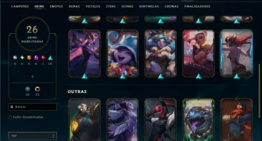 Esmeralda 4 com 75 Champs e 26 Skins +5 Vitoriosas