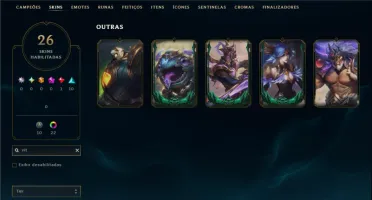 Esmeralda 4 com 75 Champs e 26 Skins +5 Vitoriosas