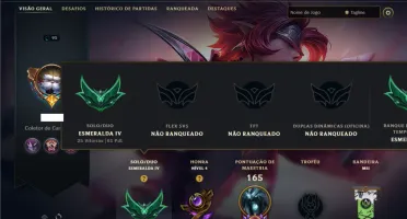 Esmeralda 4 com 75 Champs e 26 Skins +5 Vitoriosas