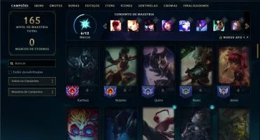 Esmeralda 4 com 75 Champs e 26 Skins +5 Vitoriosas