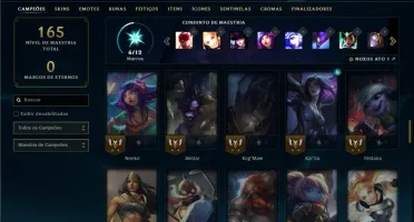 Esmeralda 4 com 75 Champs e 26 Skins +5 Vitoriosas