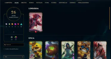 Esmeralda 4 com 75 Champs e 26 Skins +5 Vitoriosas