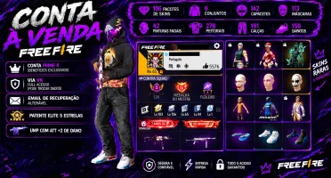 Conta Free Fire Nv. 65 Gemada Desde 2018 - Itens Antigos
