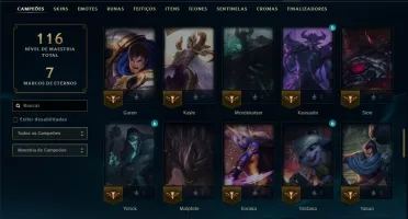 Esmeralda 1 com 85 Champs e 12 Skins
