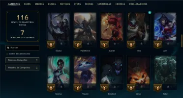 Esmeralda 1 com 85 Champs e 12 Skins
