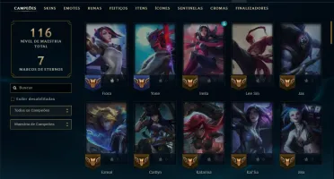 Esmeralda 1 com 85 Champs e 12 Skins