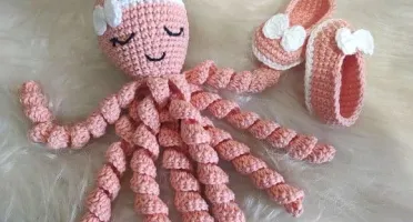 Polvo Amigurumi + Sapatinhos Rn