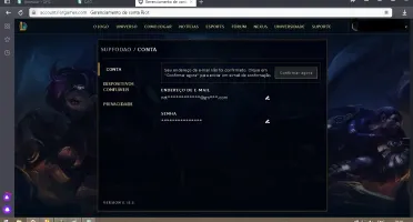Conta lol Email Nao Verificado Ouro Iv <3 8 Vendas ja Chama