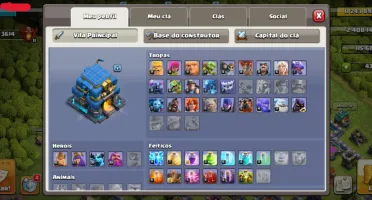 Conta Clash of Clans CV 12 full | Alterar nome Grátis...