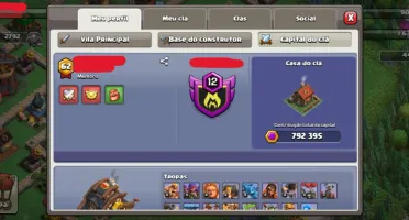 Conta Clash of Clans CV 12 full | Alterar nome Grátis...