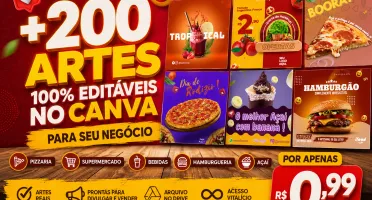 Pack De +200 Artes Editáveis + Entrega Automatica