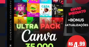 Pacote com 30.000 Artes Canva Editáveis - Envio Imediato