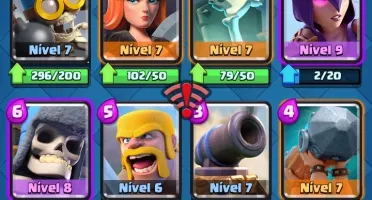 clash Royale arena 8 level 9 com 6 lendárias