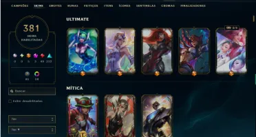 Prata 3 com TODOS os champs e 381 Skins ( ADC / SUP / MID )