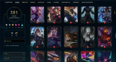 Prata 3 com TODOS os champs e 381 Skins ( ADC / SUP / MID )