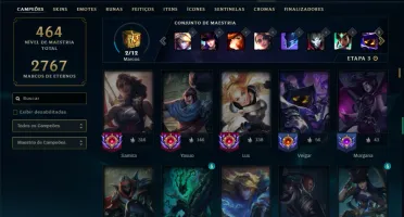 Prata 3 com TODOS os champs e 381 Skins ( ADC / SUP / MID )