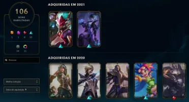 CONTA LOL UNICO DONO! SKINS! E CAMPEÕES DIVERSOS!