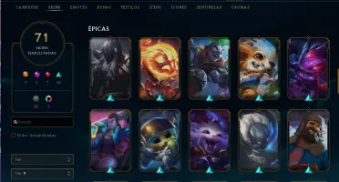 Conta Lol Gold 2, email ok, 71 skins (ultimate), honra 4,2/3