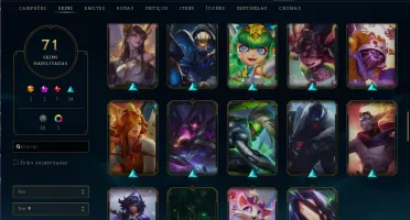 Conta Lol Gold 2, email ok, 71 skins (ultimate), honra 4,2/3