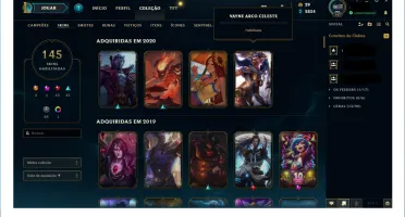 Conta de lol com 145 skins!
