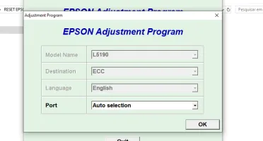 Reset Epson Almofadas com Tinta Cheia - L5190