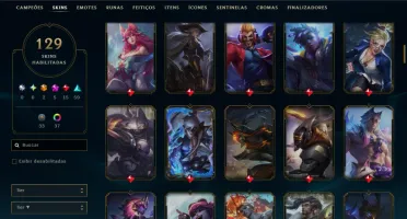 Conta Full Acesso Lvl 212 Platina 4 | 129 Skins | 5 Miticas