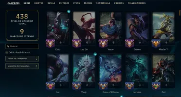 Conta Full Acesso Lvl 212 Platina 4 | 129 Skins | 5 Miticas