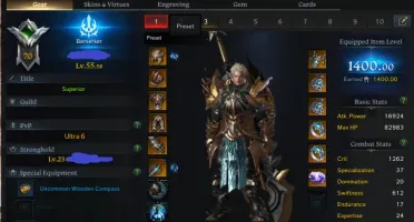 Conta Lost Ark Berserker 1400 Pacote Fundador Platina
