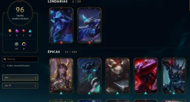 Conta com todos campeões, S3, level 159, 96 skin +ryze triuf