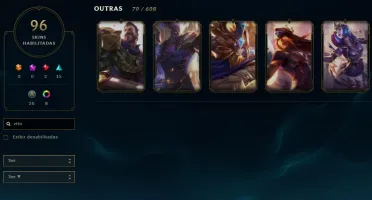 Conta com todos campeões, S3, level 159, 96 skin +ryze triuf