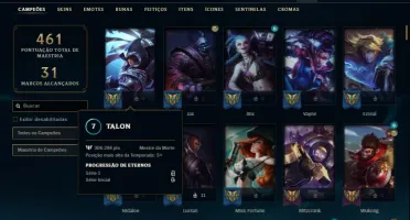 Conta Diamante 1 com TODOS os champs e 429 skins +1 rara