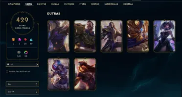 Conta Diamante 1 com TODOS os champs e 429 skins +1 rara