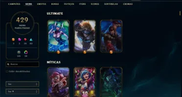 Conta Diamante 1 com TODOS os champs e 429 skins +1 rara