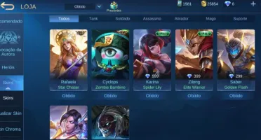 CONTA MOBILE LEGENDS - EX MÍTICO (ÉPICO 2)