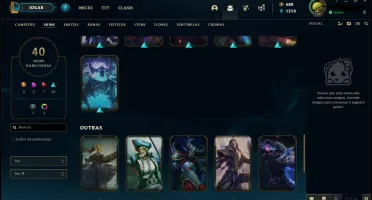 Conta lvl 101, 40 skins, 78 champs, plat 2