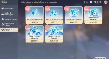 AR 49 Kazuha / Eula / Jean e Harpa Celestial Genshin Impact