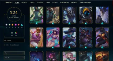 Esmeralda 3 com TODOS os Champs e 224 Skins +13 Vitoriosas