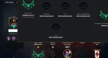Esmeralda 3 com TODOS os Champs e 224 Skins +13 Vitoriosas