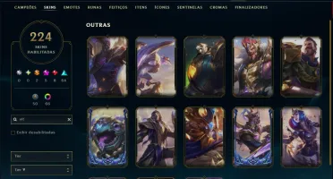 Esmeralda 3 com TODOS os Champs e 224 Skins +13 Vitoriosas