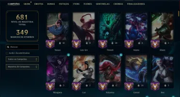 Esmeralda 3 com TODOS os Champs e 224 Skins +13 Vitoriosas