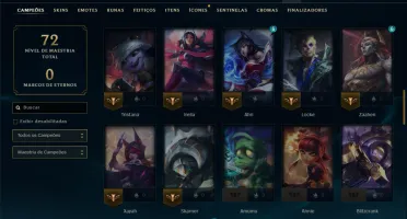 Platina 4 com 70 Champs e 52 Skins ( JG / MID / ADC )
