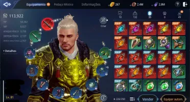 CONTA MIR4 LVL 81 109K SEM CLÃ
