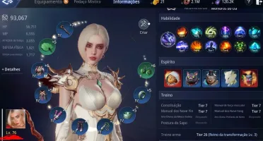 conta mir4 lvl 76 93k power cla top3 2 pet epico