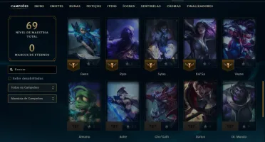 Conta Diamante 1 com 45 Champs e 9 Skins